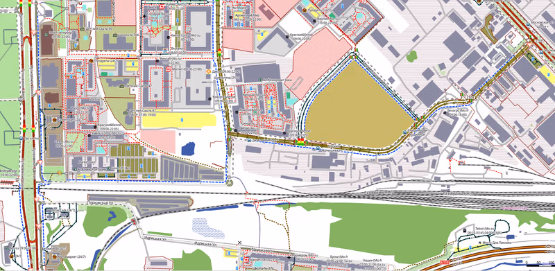 Пример карты для навигаторов Garmin в программе GpxSee